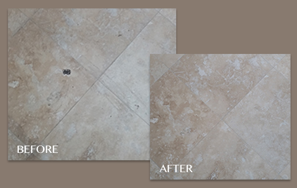 Before and After Travertine Floor