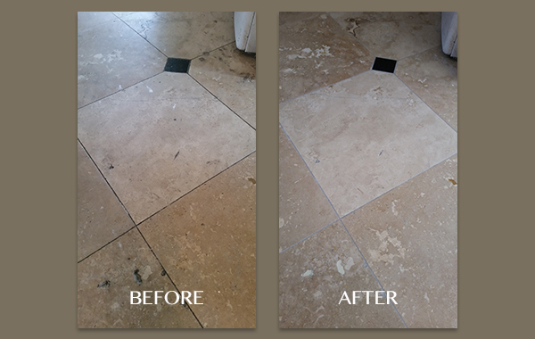 Travertine Before and After Restoration