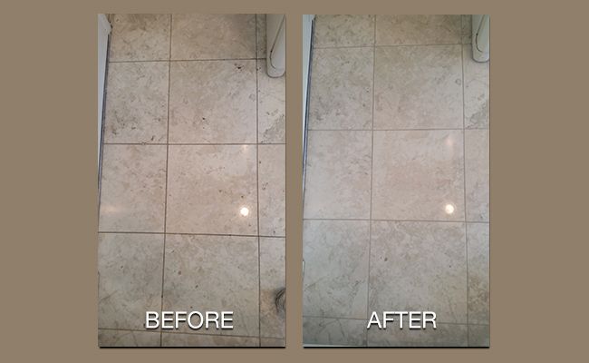 Marble Before and After Cleaning
