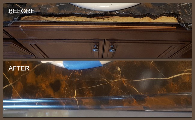 San Diego Marble Repair Before and After