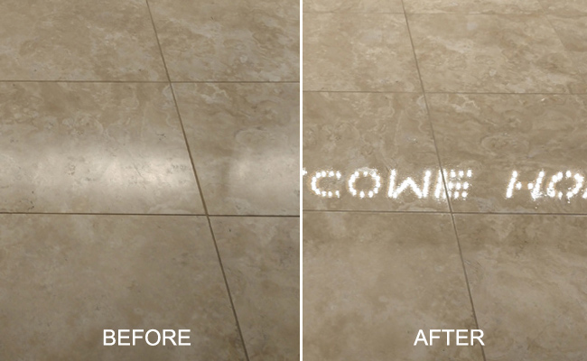 Travertine Before and After Restoration