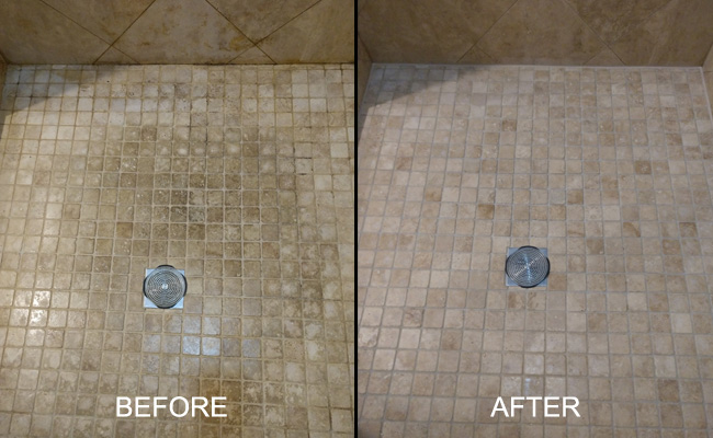 Travertine Shower Pan Restoration